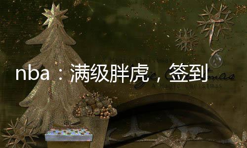 nba：满级胖虎，签到总决抢七